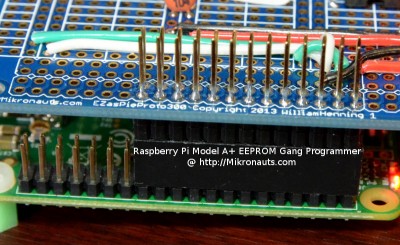 Raspberry Pi Model A+ EEPROM Gang Programmer @ https://Mikronauts.com