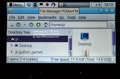 EastRising 4.3" TFT LCD  with Raspberry Pi Review @ https://Mikronauts.com
