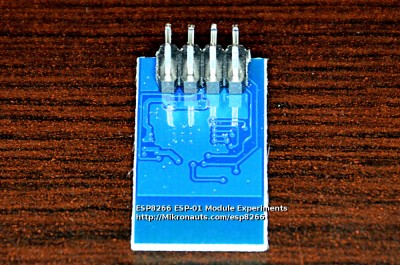 ESP8266 ESP-01 Module Experiments https://Mikronauts.com/esp8266/
